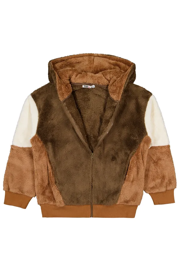 Kız Çocuk Hırka 10-13 Yaş Koyu Kahverengi - Paket