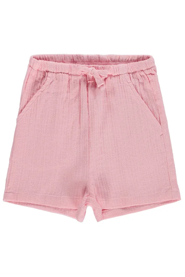 Kız Çocuk Şort 2-5 Yaş Şeftali - Paket