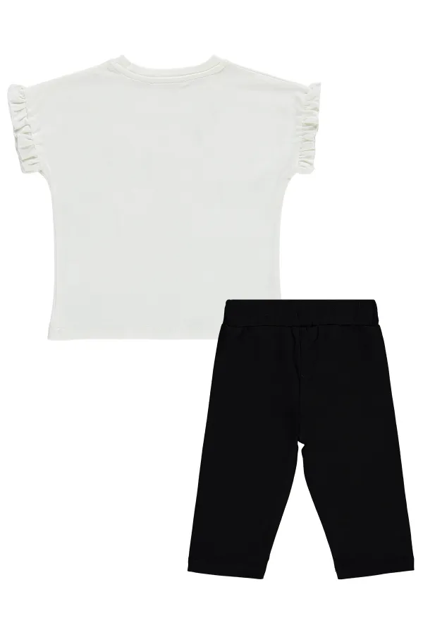 Kız Çocuk Takım 2-5 Yaş Ekru - Paket