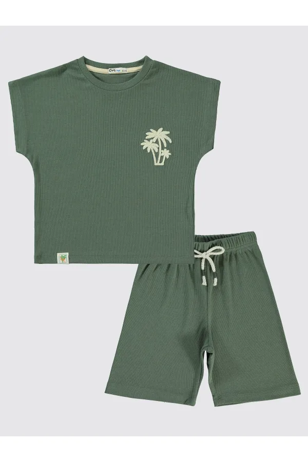 Boys Suit 6-9 Years Old Dark Khaki - Package