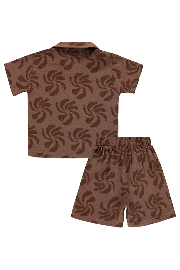 Erkek Çocuk Takım 2-5 Yaş Kahve - Paket