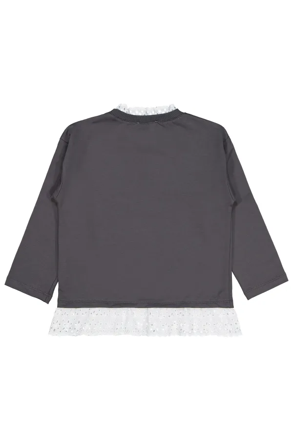 Girl's Sweatshirt 6-9 Years Old Anthracite - Package