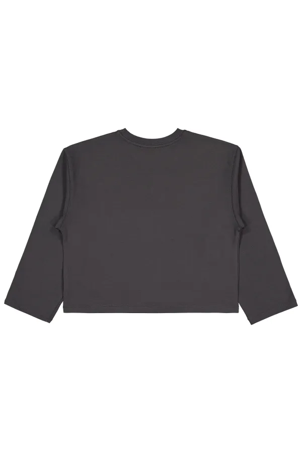 Kız Çocuk Sweatshirt 10-13 Yaş Antrasit - Paket