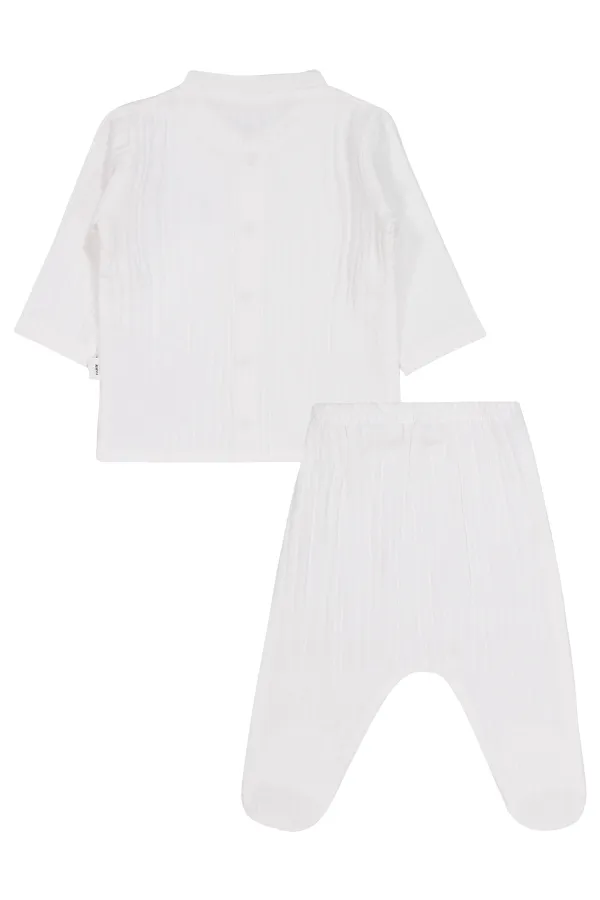 Bebek Pijama Takımı 0-24 Ay Ekru - Paket