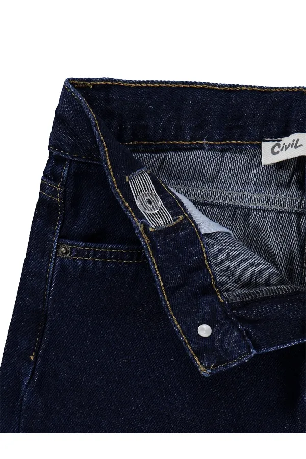 Kız Çocuk Pantolon Kot 6-9 Yaş Lacivert - Paket