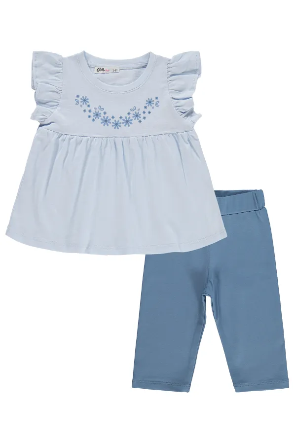 Ensemble d'équipe pour filles 2-5 ans Bleu clair - Emballage