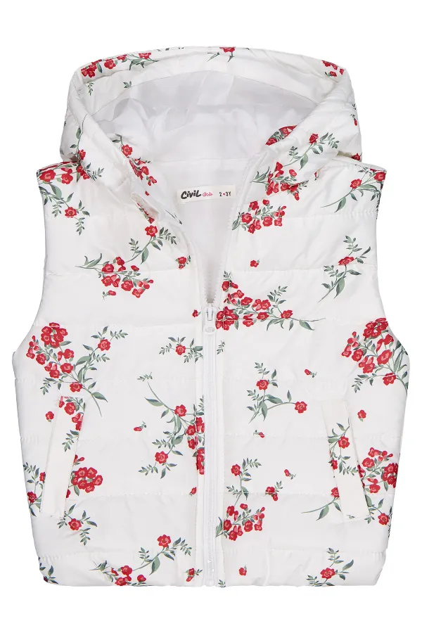 Kız Çocuk Yelek 2-5 Yaş Ekru - Paket