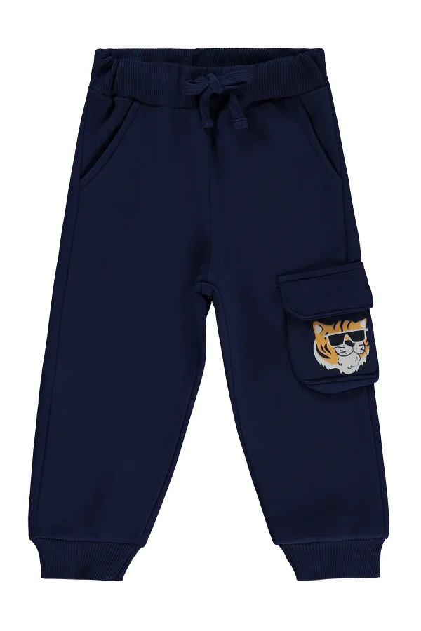 Pantalon de survêtement garçon, 2-5 ans, bleu marine - Lot