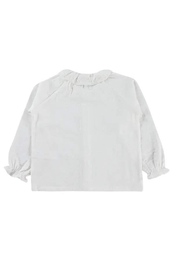 Girls' Shirt, Ages 6-9, Off-White - Package