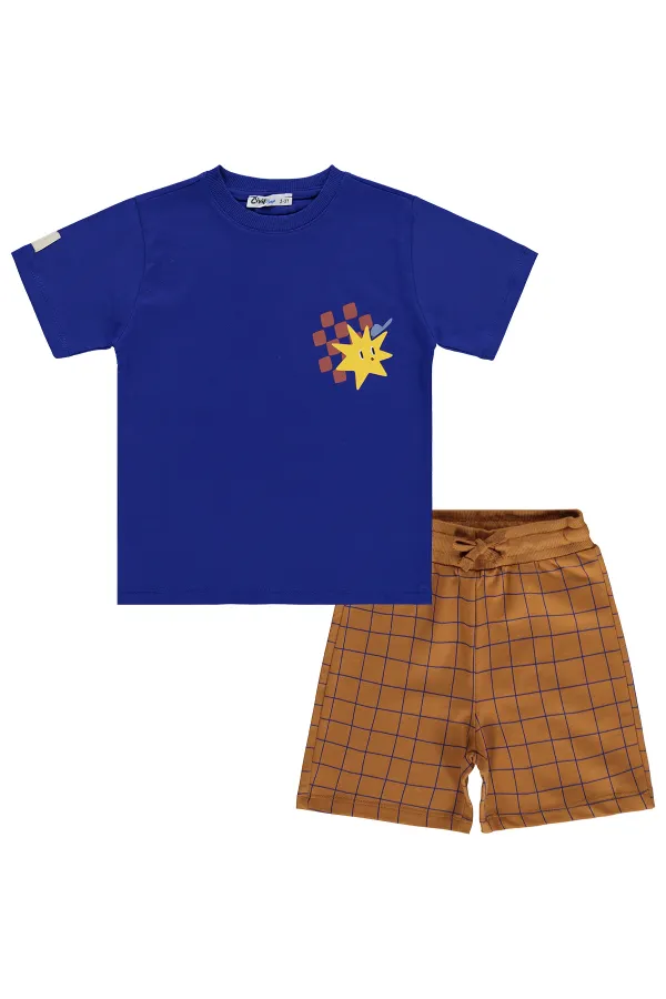 Erkek Çocuk Takım 2-5 Yaş Saks-Tarçın - Paket