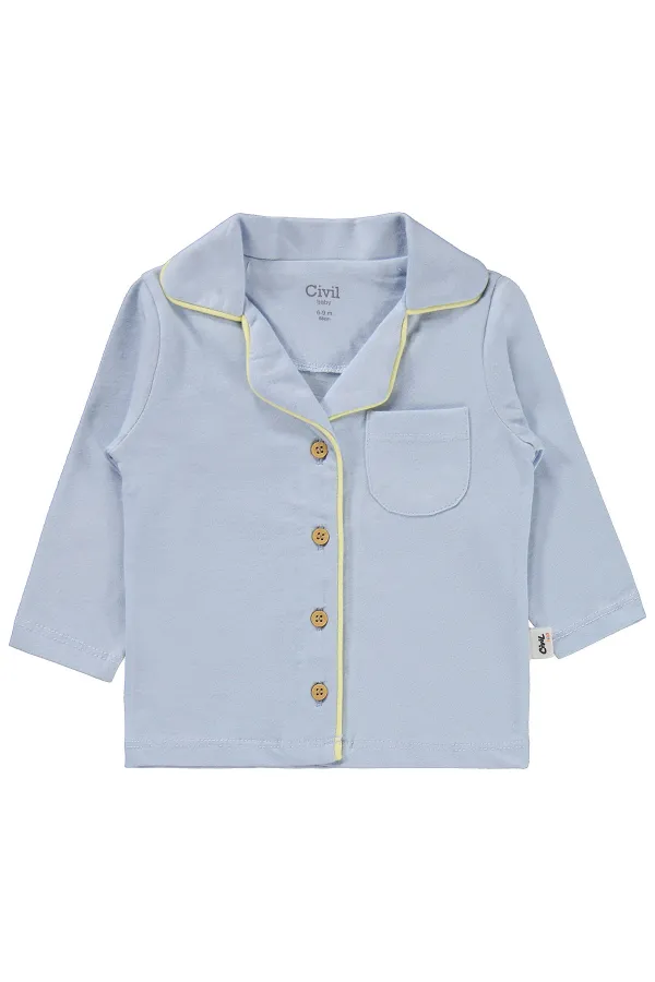 Ensemble pyjama bébé 0-24 mois bleu - Emballage