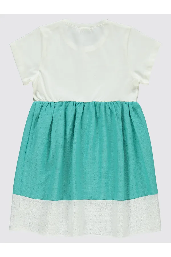 Ensemble gilet et robe vert pour fille (6-9 ans) - Paquet