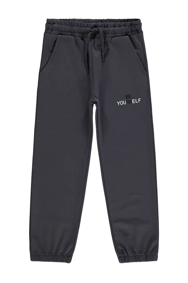 Girls' Sweatpants, Ages 10-13, Anthracite - Pack