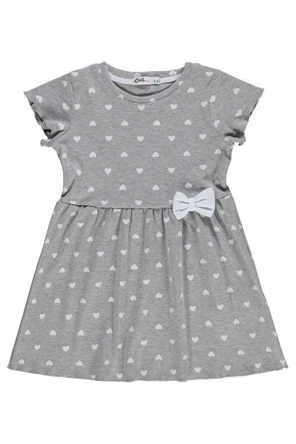 Kız Çocuk Jile ve Elbise 2-5 Yaş Karmelanj - Paket