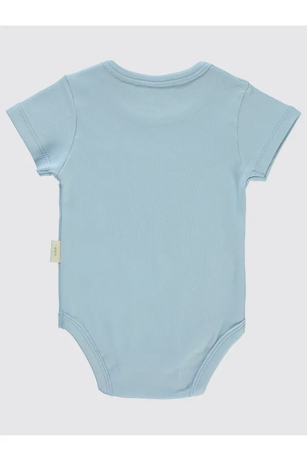 Bebek Çıtçıtlı Tulum 0-24 Ay Mavi - Paket Civil