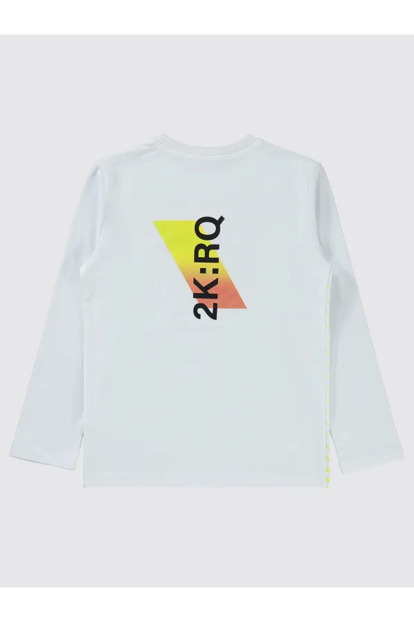 Sweat-shirt garçon blanc 6-9 ans - Lot