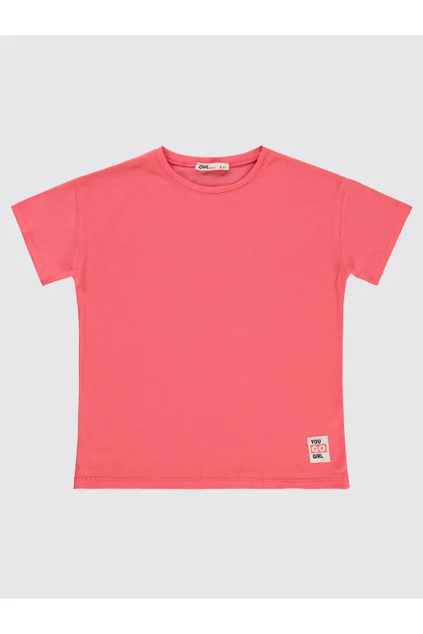 Girls T-Shirt 6-9 Years Old Sunset Coral - Pack