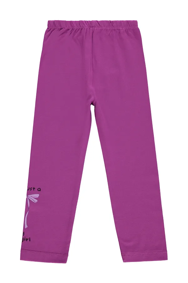 Girls' Leggings Km 6-9 Years Hyper Purple - Pack