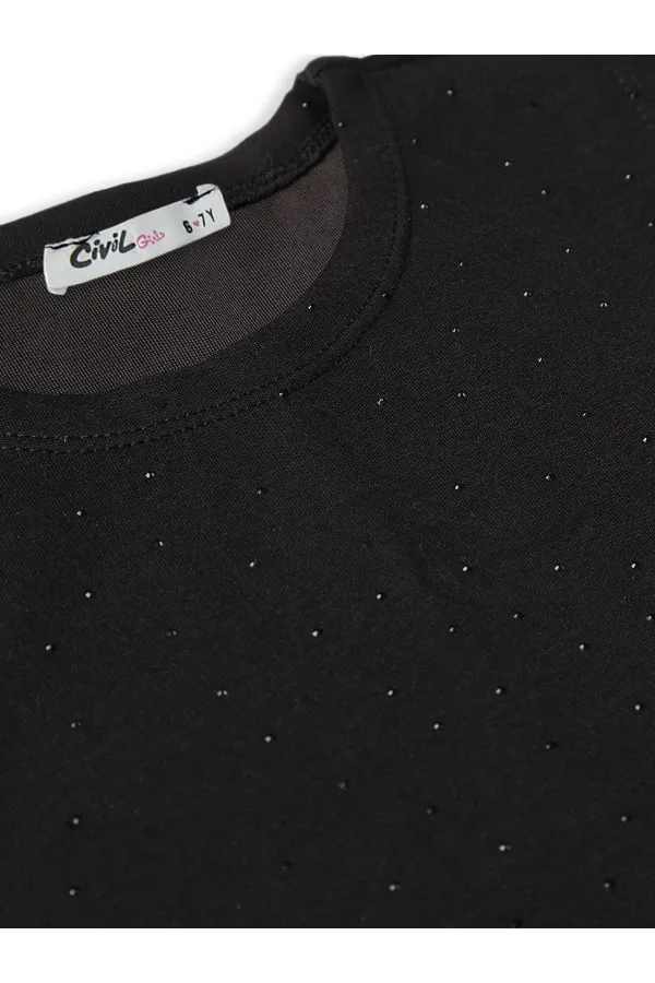 Girls' Tracksuit Set, Ages 10-13, Black - Pack