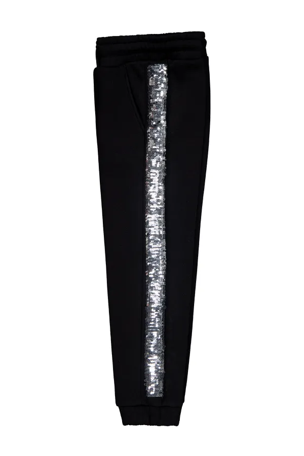 Girls Tracksuit Bottoms 6-9 Years Black - Pack