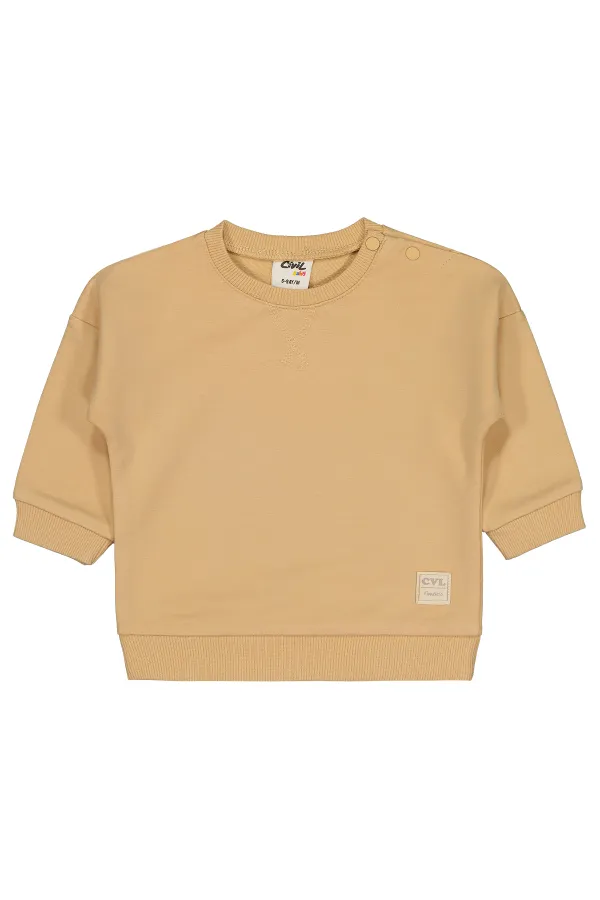 Bebek Sweatshirt 0-24 Ay Sütlükahve - Paket