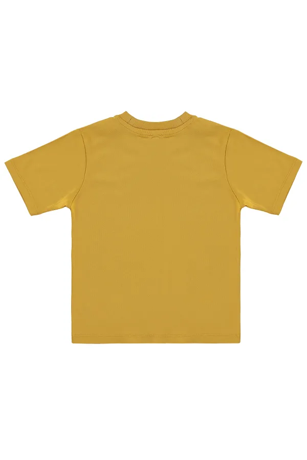 T-shirt garçon Km 2-5 ans, moutarde foncée - Lot