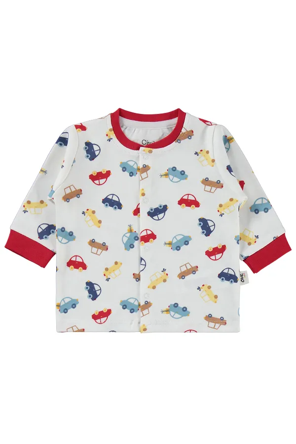 Ensemble pyjama bébé 0-24 mois rouge - Emballage