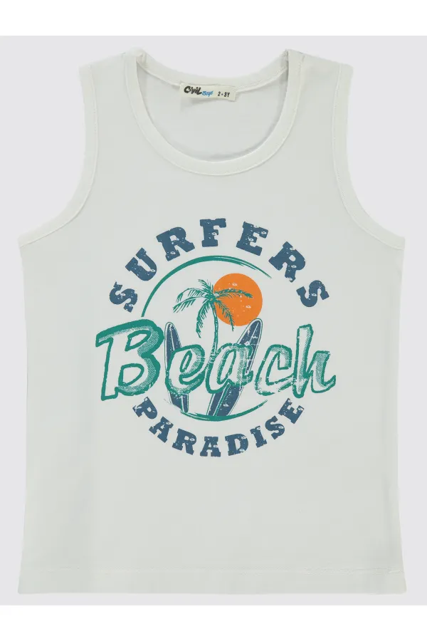 Lot de T-shirts blancs pour garçon de 2 à 5 ans