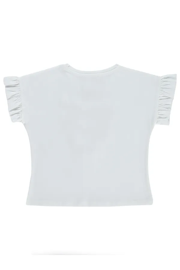 Kız Çocuk Tişört 6-9 Yaş Kırık Beyaz - Paket