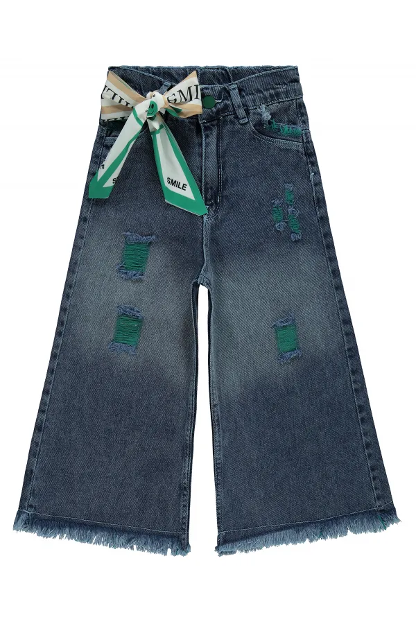 Kız Çocuk Pantolon 10-13 Yaş Buz Mavi - Paket