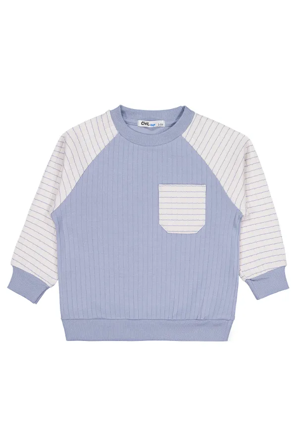 Sweat-shirt garçon bleu 2-5 ans - Emballage