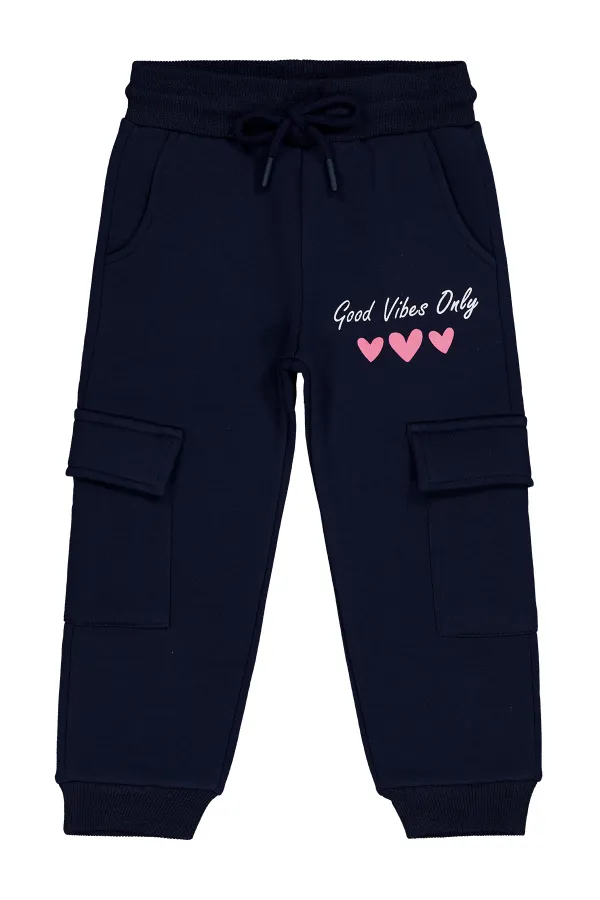 Kız Çocuk Eşofman Altı 2-5 Yaş Lacivert - Paket