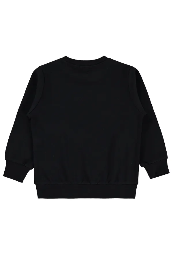 Erkek Çocuk Sweatshirt Km 2-5 Yaş Siyah - Paket