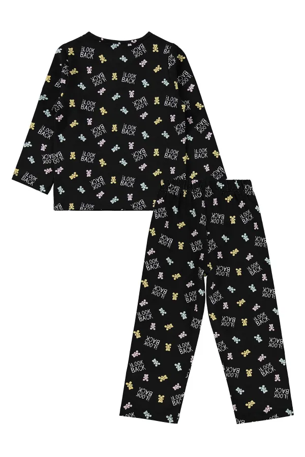 Ensemble pyjama fille, 2-5 ans, noir - Emballage
