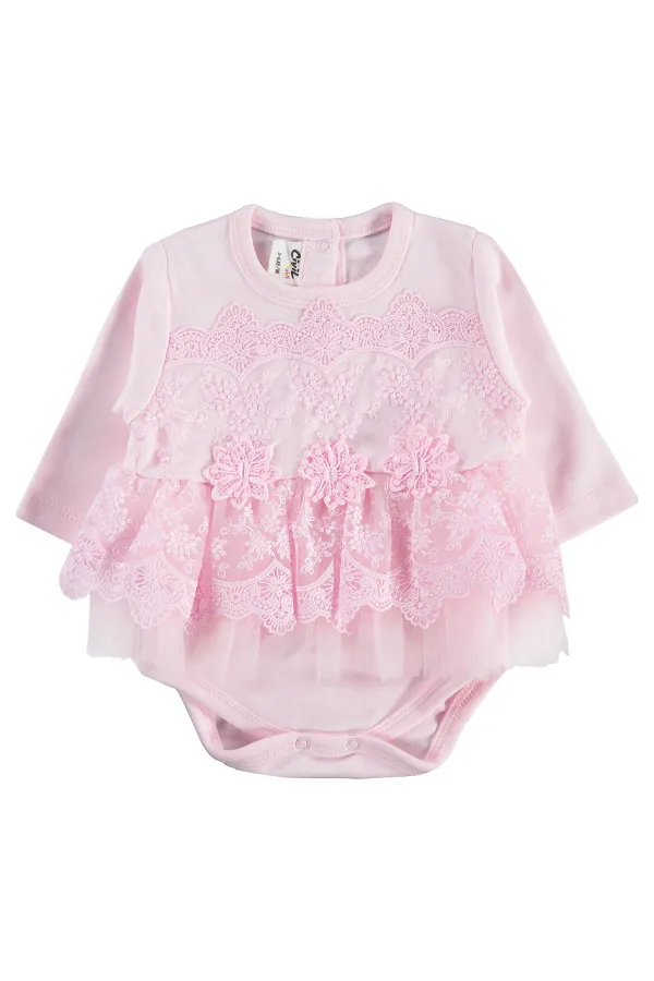 Bebek Çıtçıtlı Badi 0-24 Ay Pembe - Paket