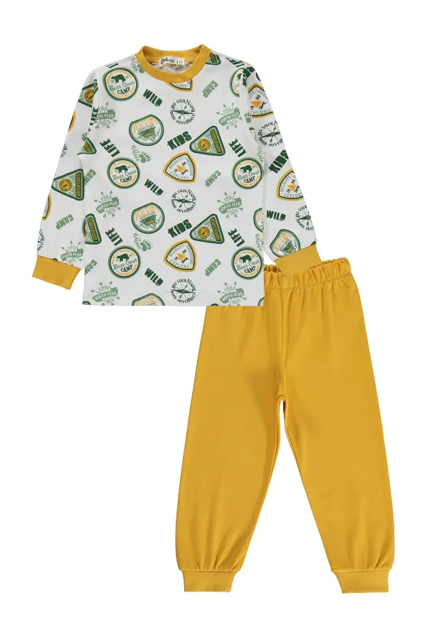 Ensemble pyjama garçon 2-5 ans moutarde - Lot Ensemble pyjama garçon 2-5 ans moutarde - Lot
