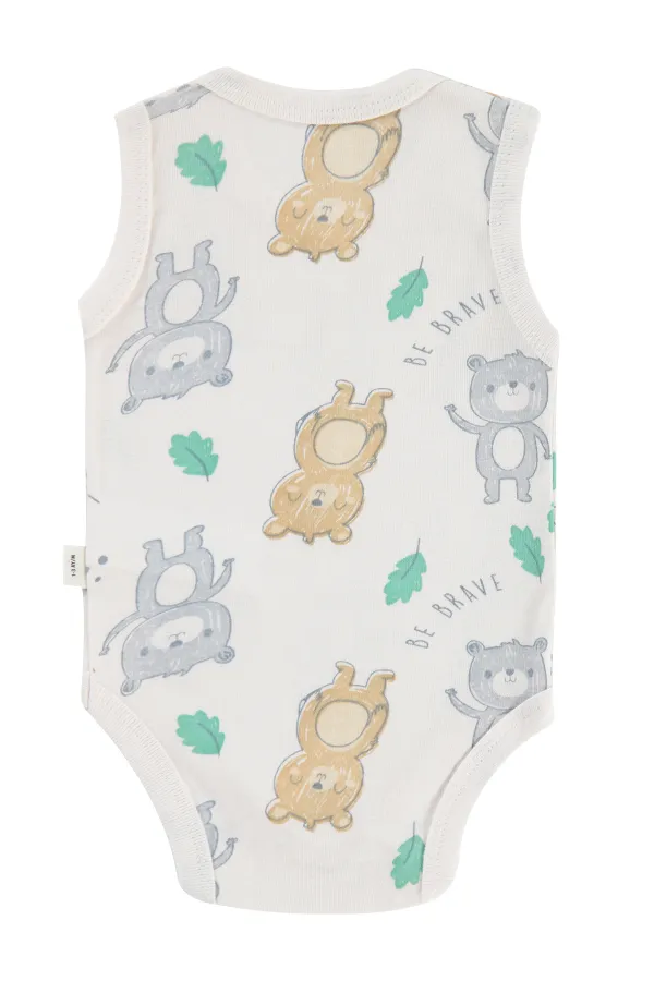 Bebek Çıtçıtlı Badi 0-24 Ay Ekru - Paket