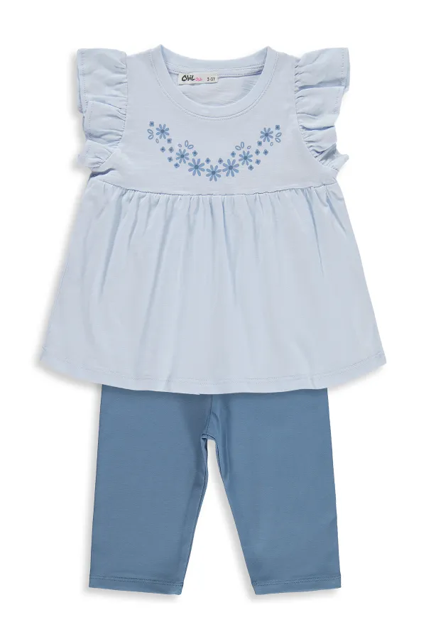 Ensemble d'équipe pour filles 2-5 ans Bleu clair - Emballage