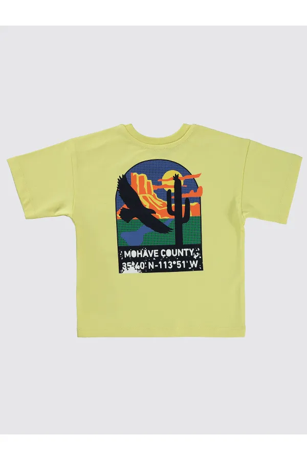 T-shirt garçon jaune clair 2-5 ans - Emballage
