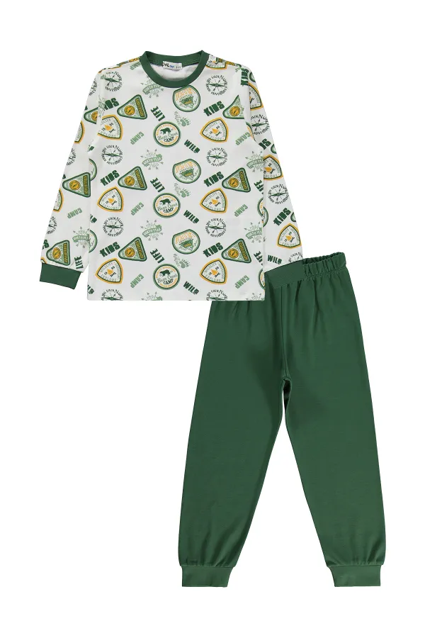 Ensemble pyjama garçon, 6-9 ans, vert tendre - Emballage Ensemble pyjama garçon, 6-9 ans, vert tendre - Emballage