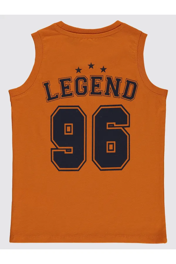 Erkek Çocuk Tişört 6-9 Yaş Koyu Oranj - Paket