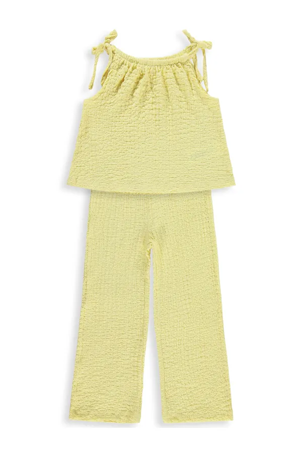 Kız Çocuk Takım 2-5 Yaş Sarı - Paket