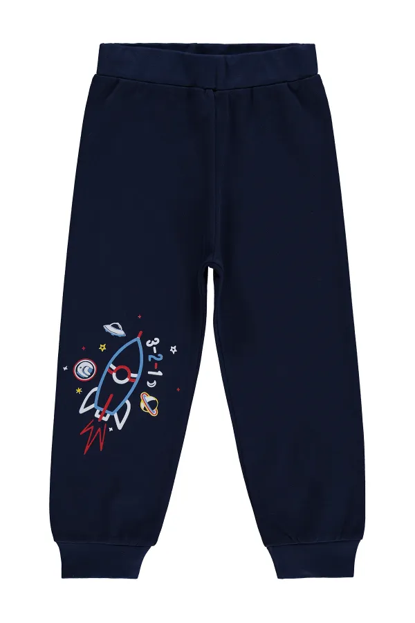 Pantalon de survêtement garçon Km 2-5 ans Bleu marine - Lot