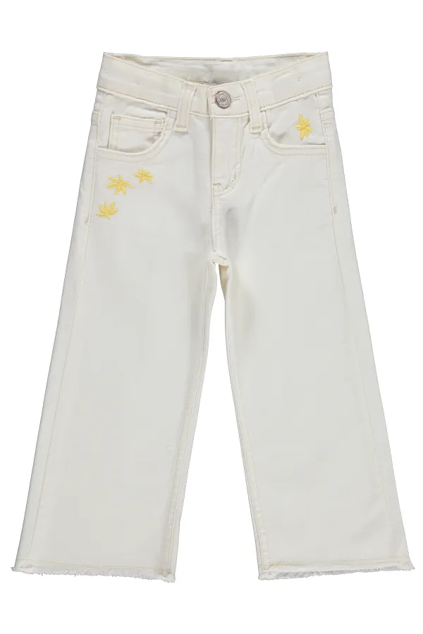 Kız Çocuk Pantolon 2-5 Yaş Kırık Beyaz - Paket