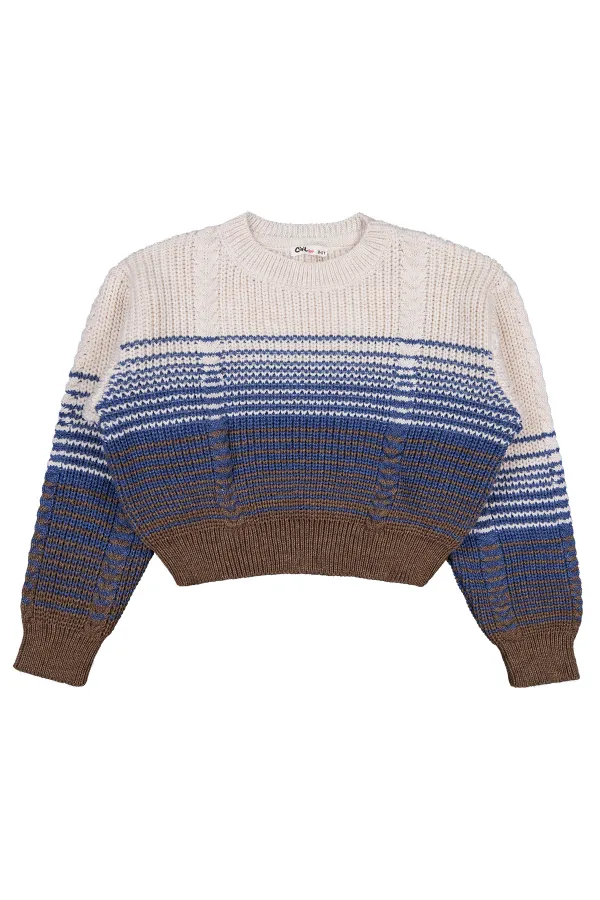 Kız Çocuk Kazak 10-13 Yaş Bej - Paket