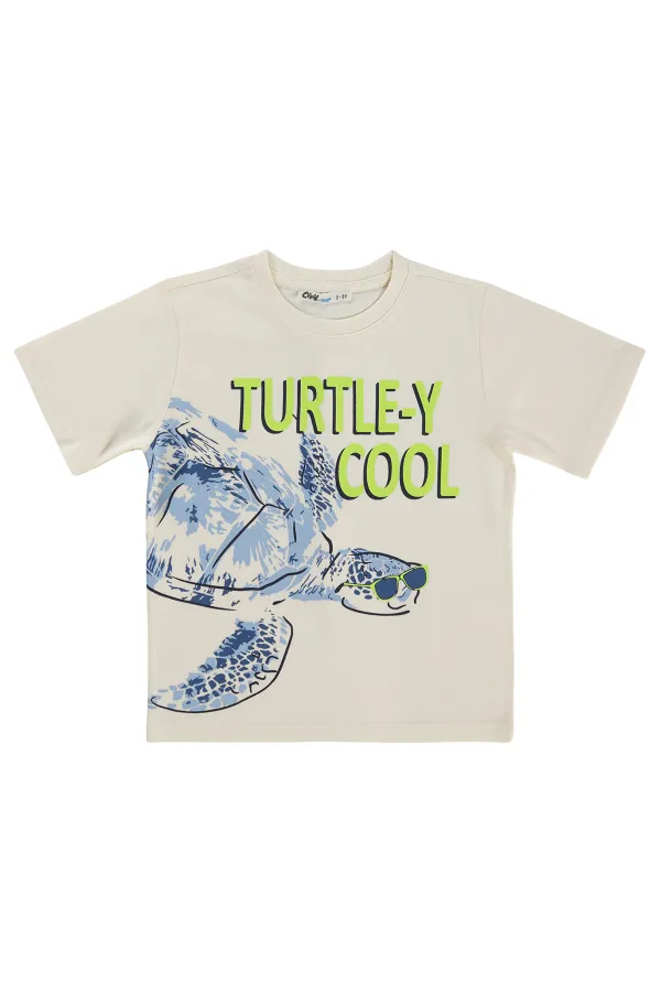 Boys' T-Shirt Km 2-5 Years Ecru - Package