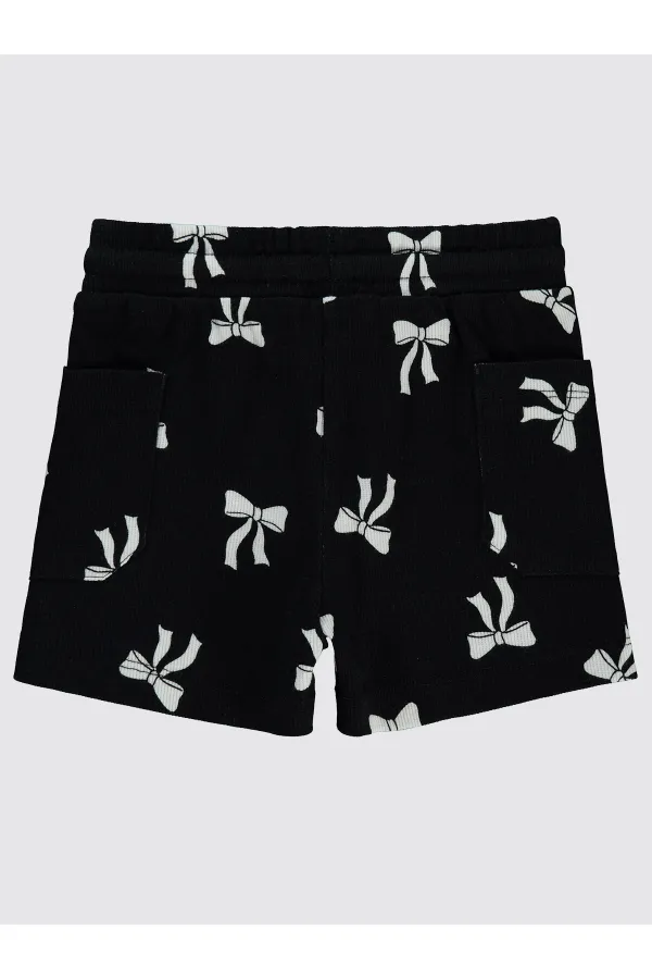 Short noir pour fille de 2 à 5 ans - Emballage