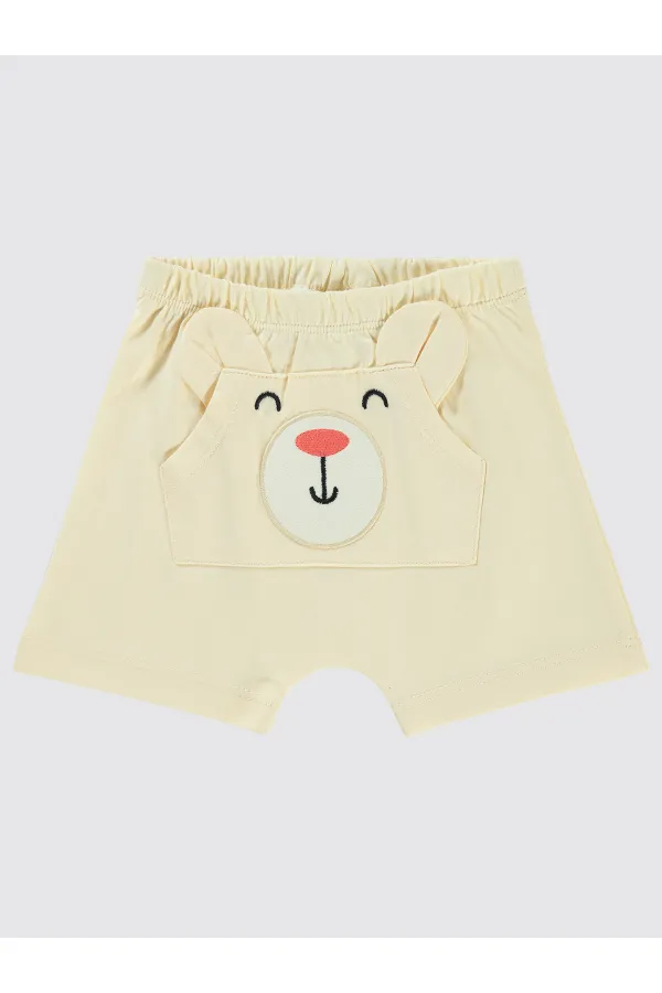Bebek Şort 0-24 Ay Krem - Paket