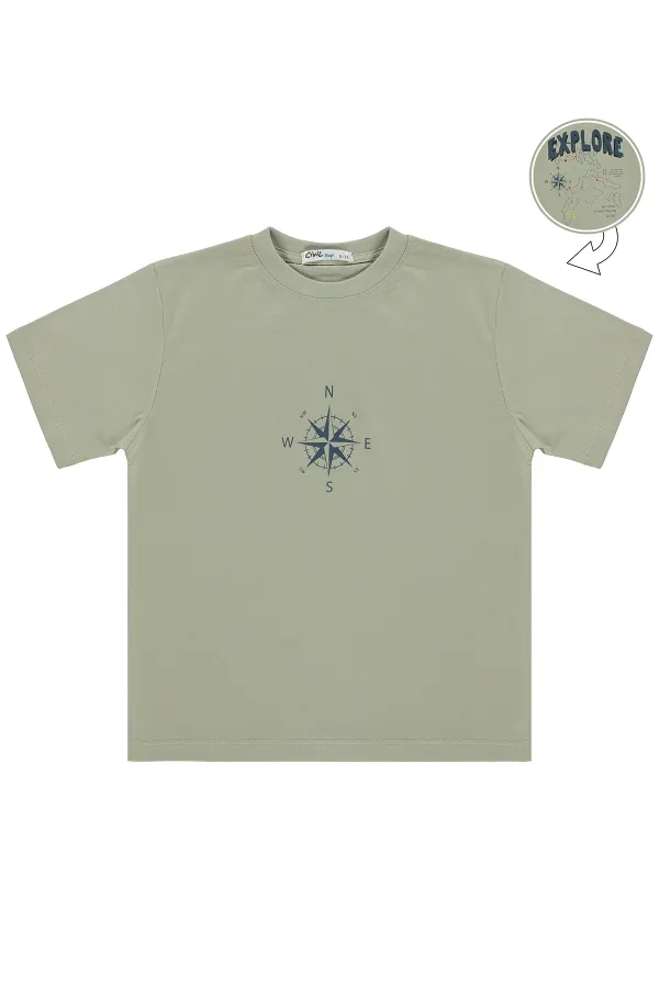 T-shirt garçon, 10-13 ans, gris clair - Lot