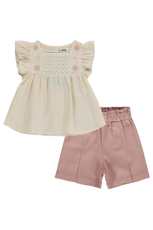 Bebek Takım 0-24 Ay Krem - Paket